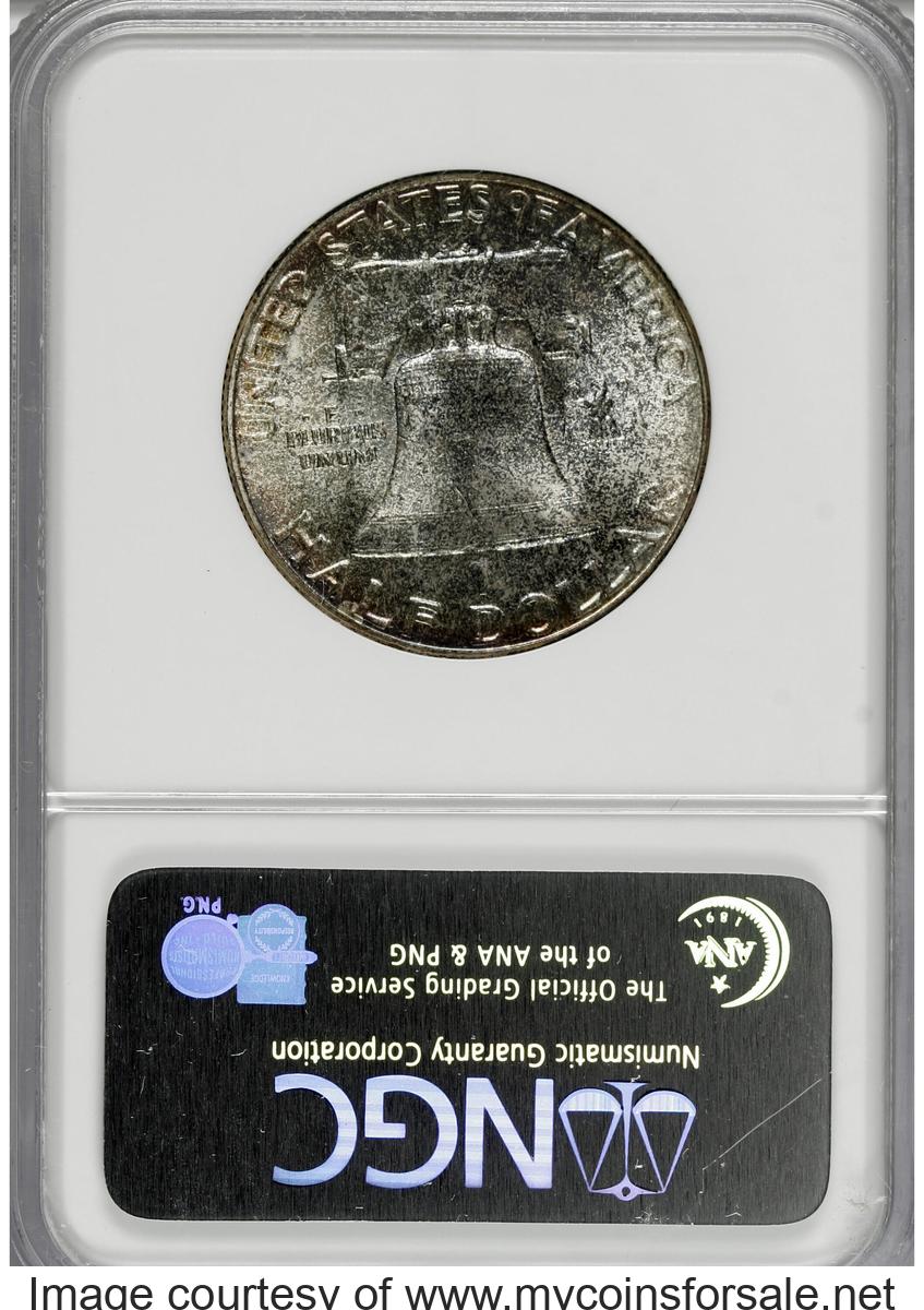 1951 50C MS67 Full Bell Lines - Back