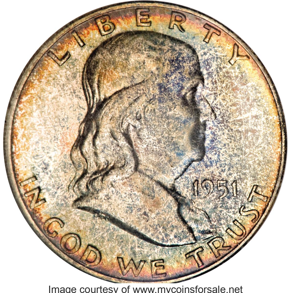 1951 50C MS67 Full Bell Lines - Main Front