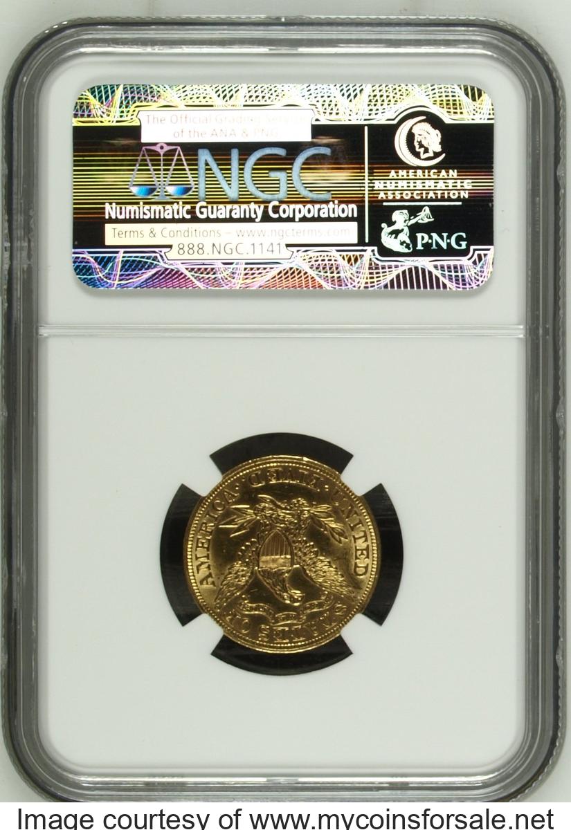 1899 $5 Repunched Date, FS-301, unc NGC - Back