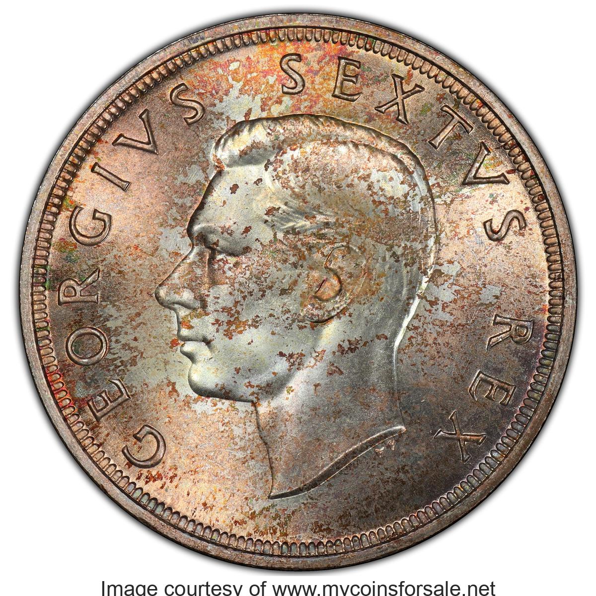 1948 South Africa: George VI Prooflike 5 Shillings 1948 PL67 PCGS - Main Front