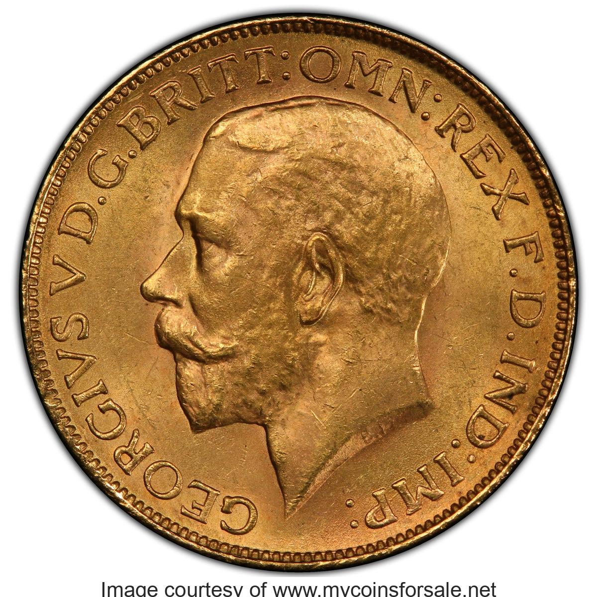 1926 South Africa: George V gold Sovereign 1926-SA MS65 PCGS - Main Front