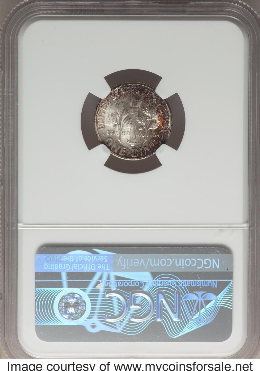 1953-S 10C MS68 Full Torch - Back