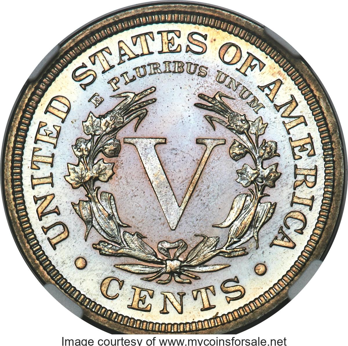 1909 5C PR68 Cameo - Main Back