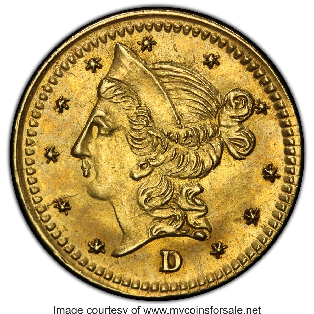 1853 50C Liberty Round 50 Cents, BG-420, Low R.7. Die State II, with a die crack through star 2. This is a rare. - Main Front