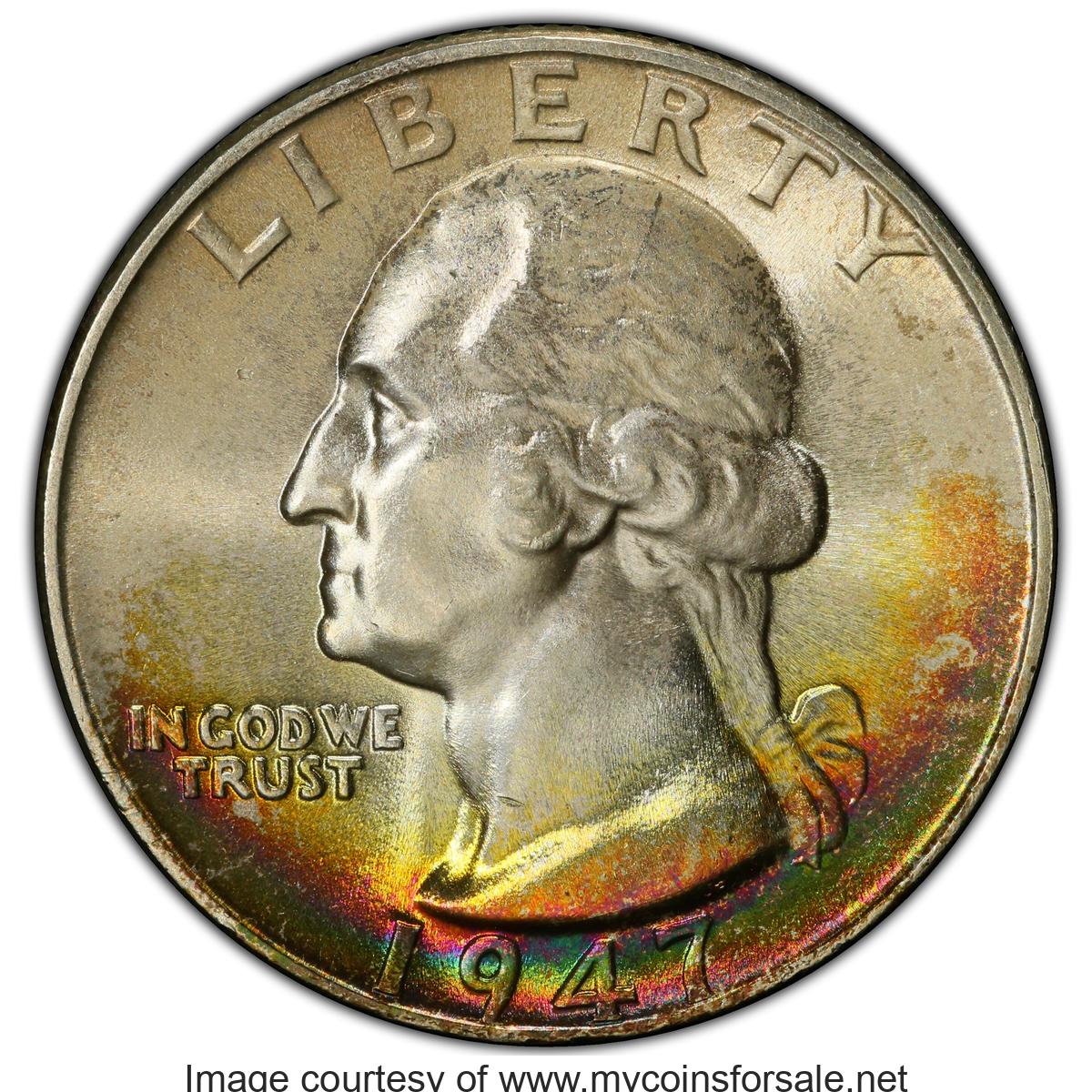 1947 25C MS68 - Main Front