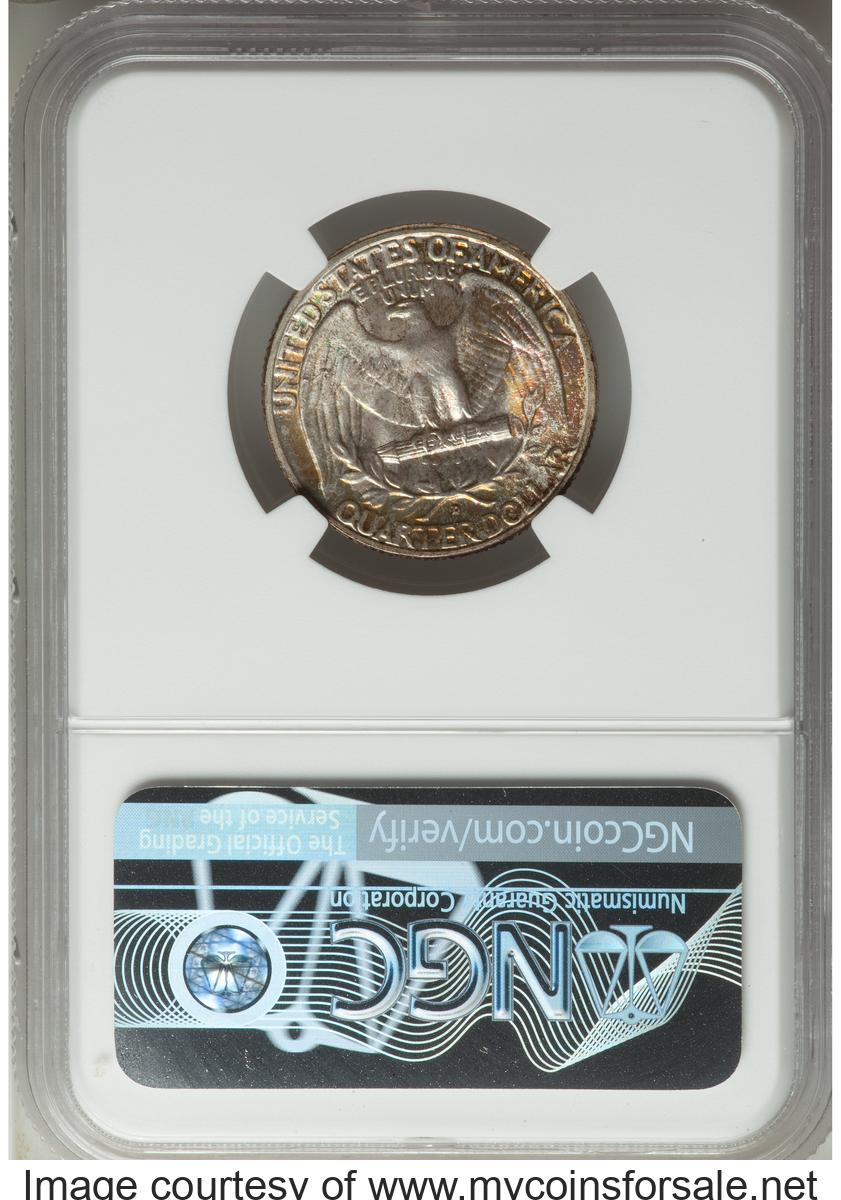 1949-D 25C MS68 NGC - Back