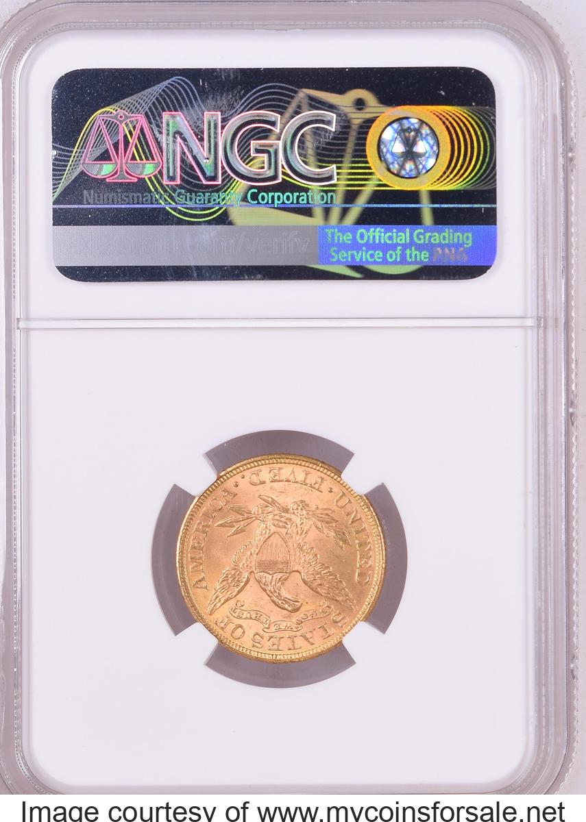 1899 $5 Repunched Date, FS-301, MS64 - Back