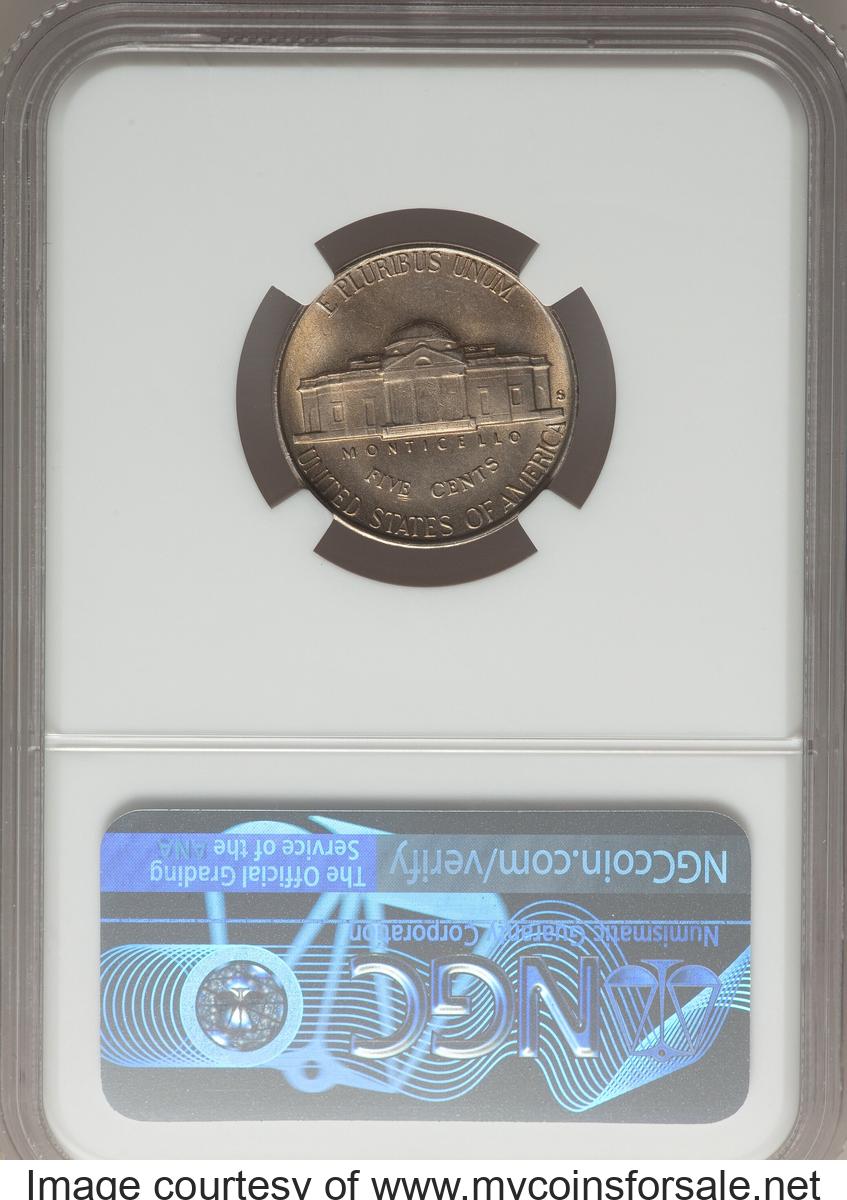 1947-S 5C MS67 Full Steps. - Back