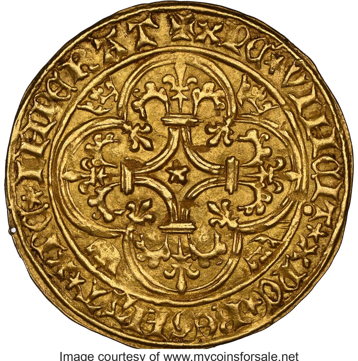 France: Charles VI (1380-1422) gold Ecu d'Or à la couronne ND (from 1394). - Main Back