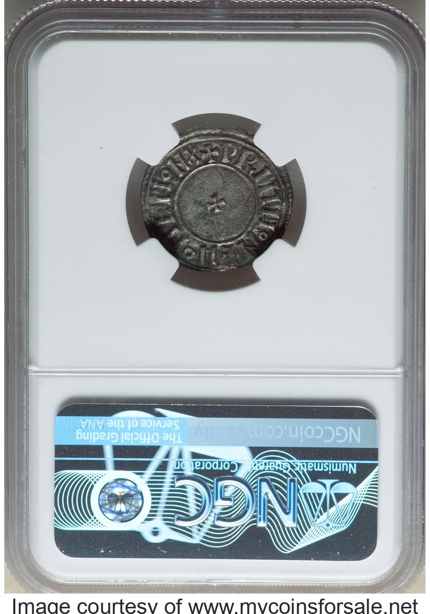 Great Britain: Kings of All England. Eadred (946-955) Penny ND (946-955) XF Details (Environmental Damage) NGC - Back