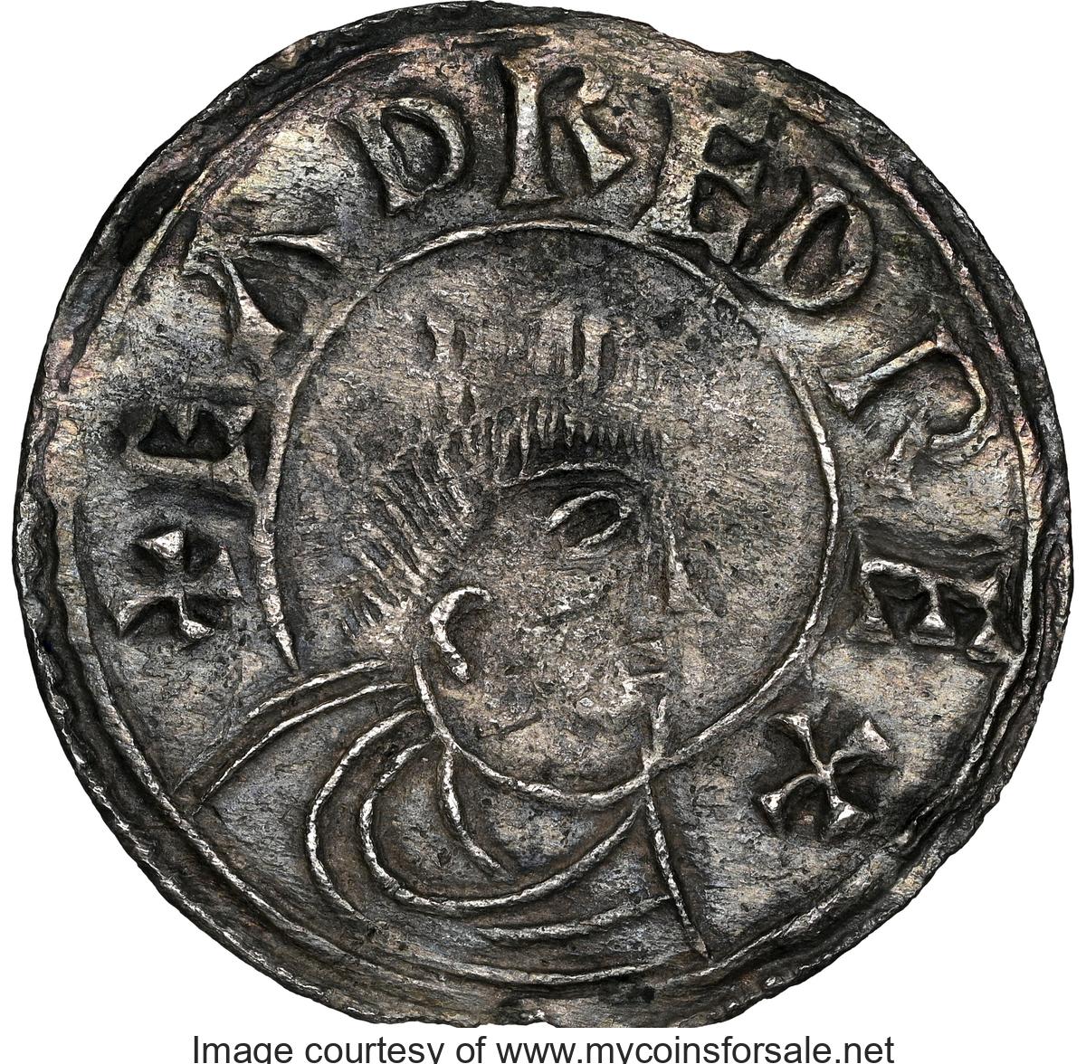 Great Britain: Kings of All England. Eadred (946-955) Penny ND (946-955) XF Details (Environmental Damage) NGC - Main Front