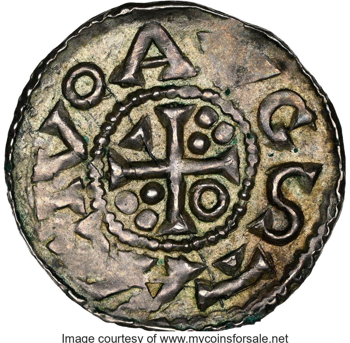 German States: Augsburg. Henry II Denar (1002-1024) MS63 NGC - Main Back