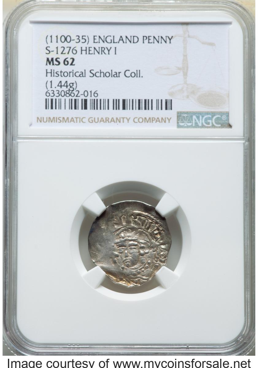 Great Britain: Henry I Penny ND (1100-1135) MS62 NGC