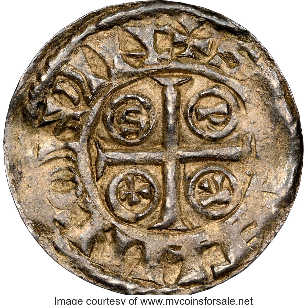Great Britain: William I, the Conqueror Penny ND (1066-1087) MS62 NGC - Main Back