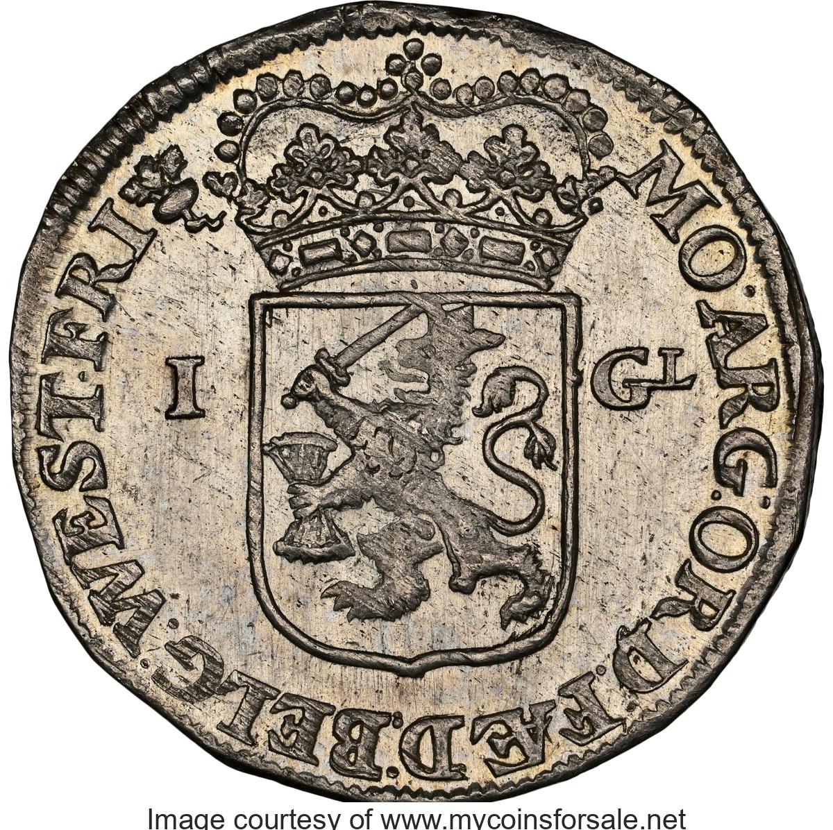 1715 Netherlands: West Friesland. Provincial Gulden 1715-Turnip MS65 NGC - Main Back