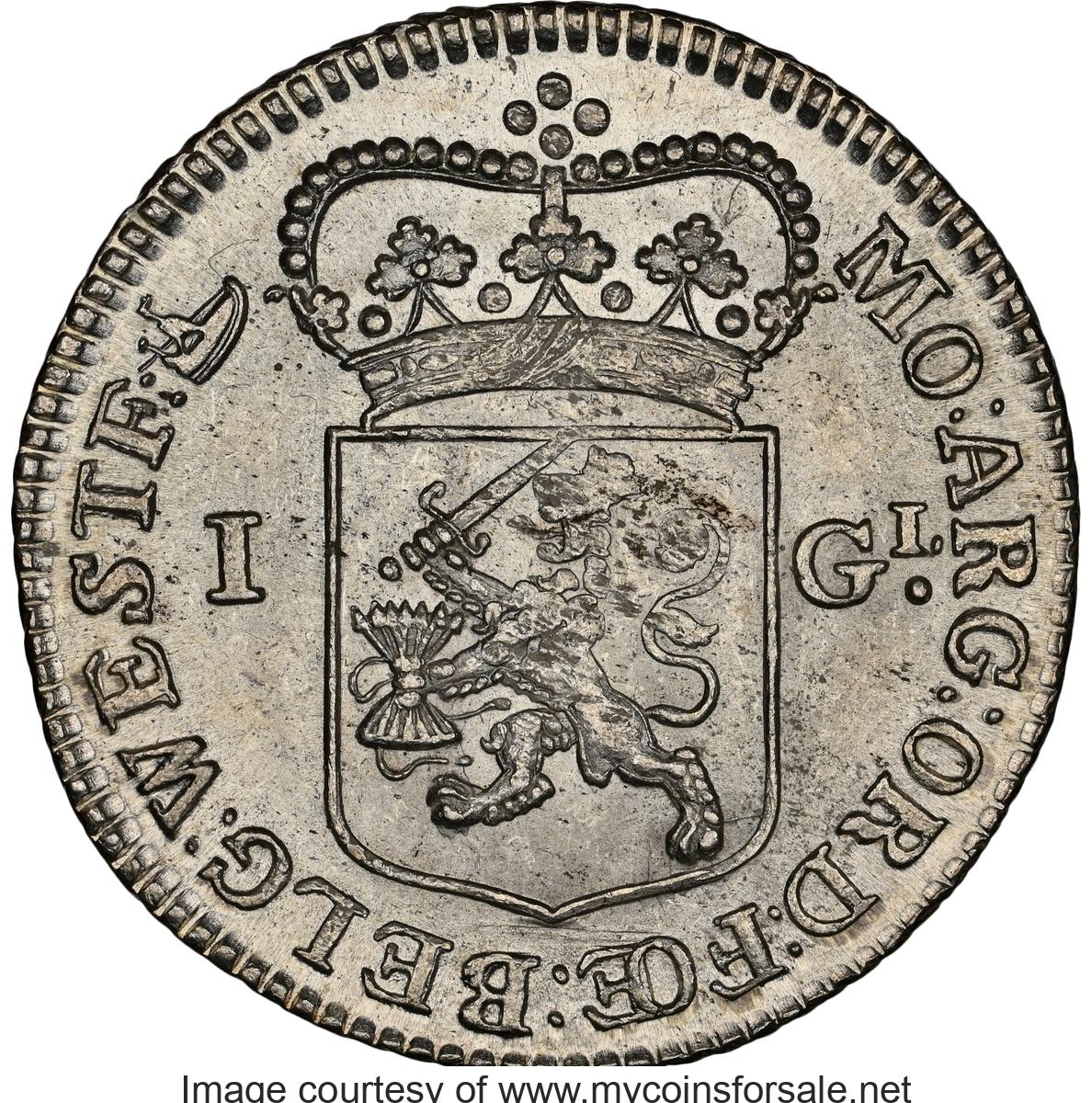 1762 Netherlands: West Friesland. Provincial Gulden 1762-Herringship MS64. - Main Back